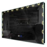 Specchio LED Rettangolare | Pulsanti touch | Funzione anti-appannamento | Luce bianca calda - Reyze Serie Edge Modello 4